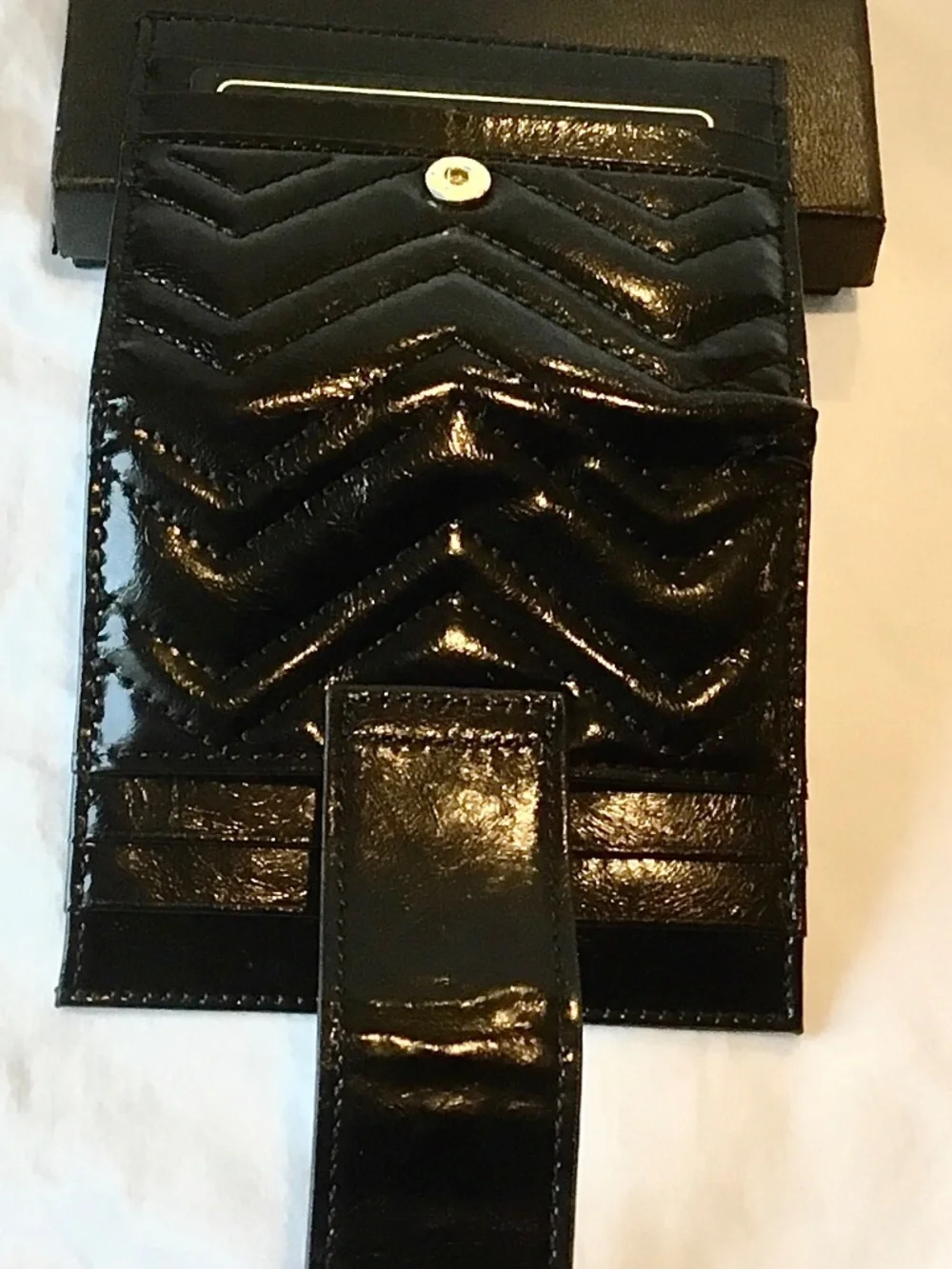 GUCCI SMAL BLACK UNISEX CARDS ORGANIZERS LEATHER WALLET